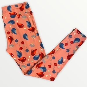 🍁5/25🍁 LuLaRoe Pink Love Bird Leggings